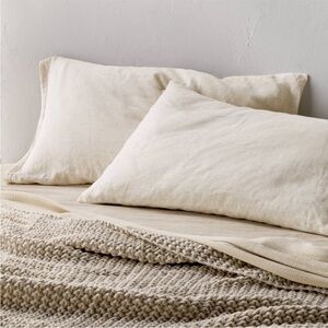 Casaluna Linen Pillowcase Set - Cream